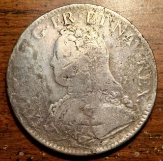1730 A Silver France Ecu Louis Xv Salvage Shipwreck La Dromadaire Coin 28.  4 Gram