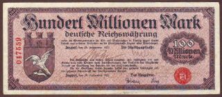Germany/poland Zoppot (danzig) 100 Millionen Mark 1923