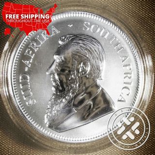 2017 1 oz South African Silver Krugerrand Coin Premium In Air - Tite Capsule, 2