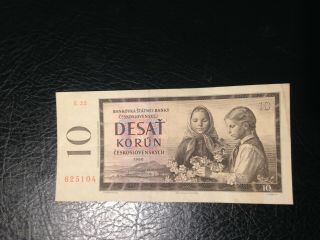 Czechoslovakia Banknote 10 Korun 1960