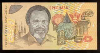 Banknote Papua Guinea 1989 50 Kina Specimen №708 Unc -