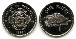 Seychelles: 8 - Piece Uncirc.  Coin Set,  0.  01 To 1 Rupee