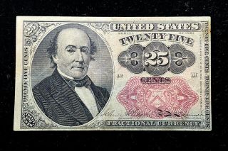 1874 Us 25 Cent Fractional Currency Fr 1309 V/f Crisp