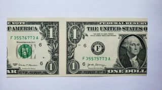 $1 Bill - False Cutting Error - 2017