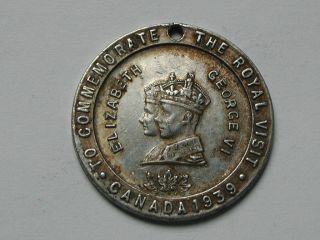 Canada Royal Visit King George Vi Elizabeth 1939 Aluminum Medal Mckenzie Clay