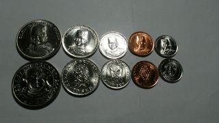 Brunei: 5 Piece Uncirculated Coin Set,  1 To 50 Sen
