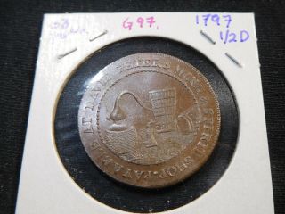 G97 Great Britain Perth 1797 Conder 1/2 Penny