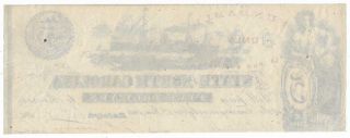 CSA North Carolina $5.  00 Bank Note,  CR87A,  Plt D,  SN 1438,  Issued 1/1/63,  V Fine 2