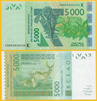 West African States 5000 Francs Senegal (k) P - 717k 2019 Unc Banknote