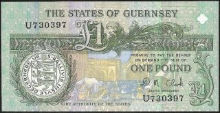The States Of Guernsey 1 Pound (1991 - _) P:52c Unc