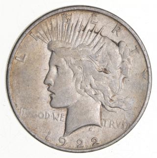 Early - 1922 - D Peace Silver Dollar - 90 Us Coin 375