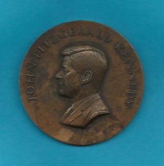 Large Bronze 1961 John F.  Kennedy Inauguration Medal - Struck By Maco