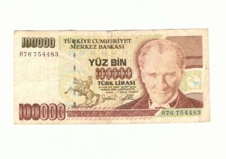 Ten Thousand Turkey Lira Banknote Currency