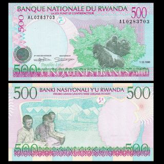 Rwanda 500 Francs,  1998,  P - 26,  Unc