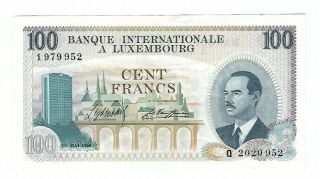 Luxembourg - One Hundred (100) Francs 1968