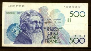 Belgium 500 Francs 1982 Vf