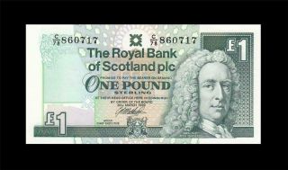 1999 Royal Bank Of Scotland 1 Pound Consecutive 1 Of 2 ( (gem Unc))