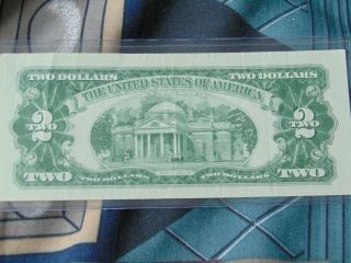 US 1963 Red Seal Star $2 Dollar Bill Low Serial Number 00042803A Crisp 4