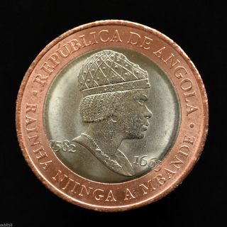 Angola 20 Kwanzas 2014.  African Coin.  Unc.  Bimetallic