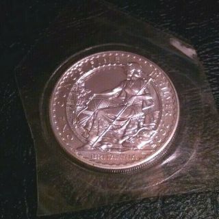 2005 Britannia 1oz Fine Silver £2 Two Pound Coin In Plastic