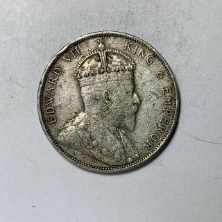 1904 Hong Kong 50 Cents Silver