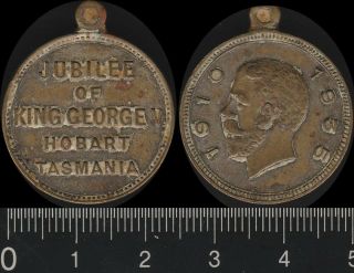 Australia: 1935 25 Years Jubilee Of King George V Kgv,  Hobart Tasmania,  Medal