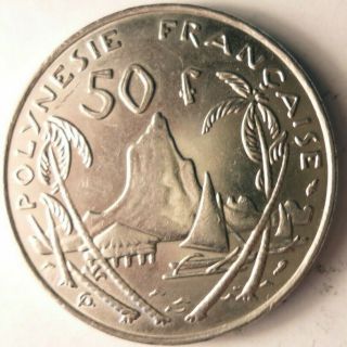 1975 French Polynesia 50 Francs - Coin - - Polynesia Bin 1