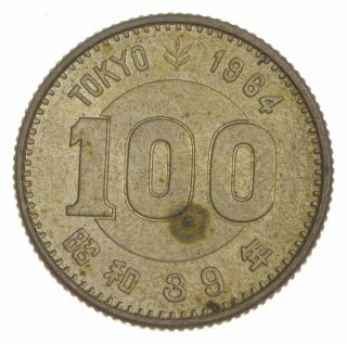 Roughly Size Of Quarter - 1964 Japan 100 Yen - World Silver Coin 123