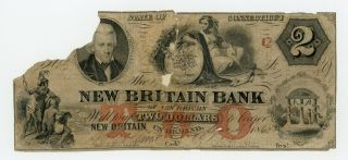 1861 $2 The Britain Bank - Britain,  Connecticut (altered) Note