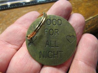Good For One Night Novelty Brothel Token Red Dog Saloon Virginia City Coin (19e4)