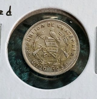 1938 Guatemala 5 Centavos Key Date