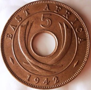 1942 British East Africa (kenya) 5 Cents - Au - - East Africa Bin