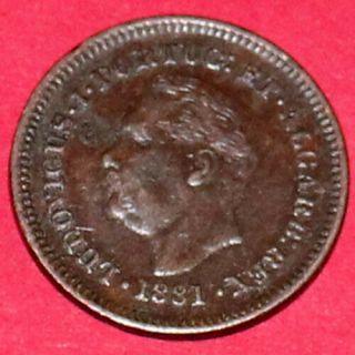 India Portugueza - 1881 - Oitavo - De Tanga - Rare Coin E33