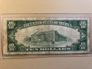 1934 $10 ten dollar silver certificate 2