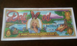 (1) Dollywood Dollar Issued In 2008 From The Theme Park Dollywood In Tn.