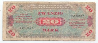 Germany Allied Military Currency 20 Mark 1944,  P - 195