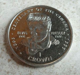 Gibraltar 1995 Token Elvis Presley 1935 1977 Medallion 1 Crown Coin