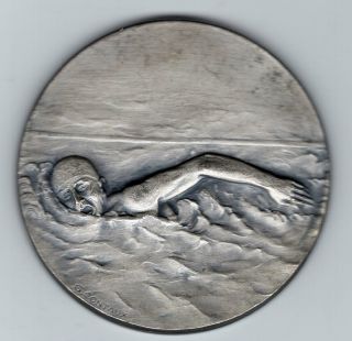 1975 Belgium Medal For Belgian Swimming Championship,  Nivelles Palms,  By Contaux