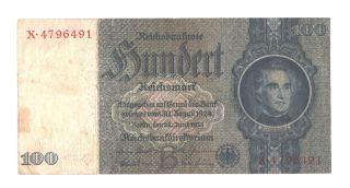 1935 Nazi Germany 100 Reichsmark Banknote Swastika