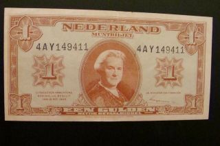 Netherlands 1 Gulden 1945 Crisp
