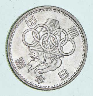 Roughly Size Of Quarter - 1964 Japan 100 Yen - World Silver Coin 584