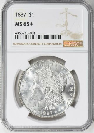 1887 Morgan Silver Dollar Ngc Ms - 65,  " Gorgeous