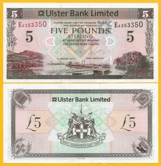 Northern Ireland 5 Pounds P - 340b 2013 Ulster Bank Unc Banknote