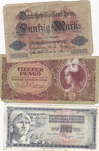 7 1914 2001 Circulated Notes From All Over