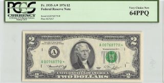 United States 1976 Fr.  1935 - A Pcgs Very Choice 64 Ppq 2 Dollars Frn Star
