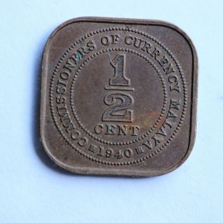 1940 Malaya 1/2 Cent (3311616/4)