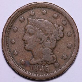 1845 Braided Hair Large Cent J4sct1