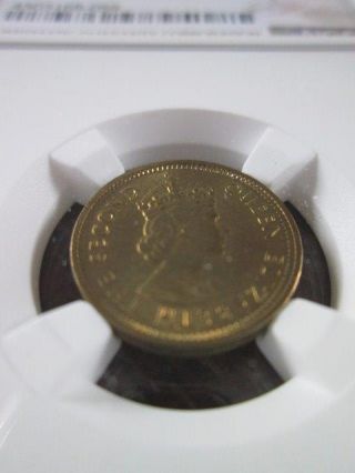 Hong Kong 5 Cents 1960 Ngc Ms 65