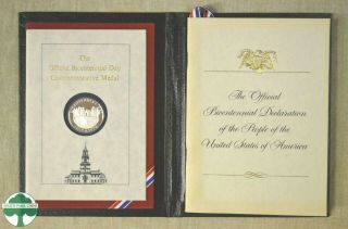 1976 Bicentennial Day Commemorative Of The People Of The U.  S.  Proof Silver Coin