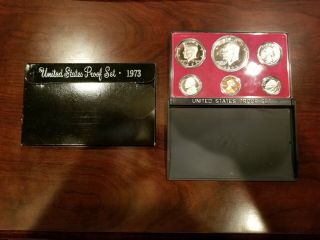 1973 United States (6 Coin) Proof Set In Black Box